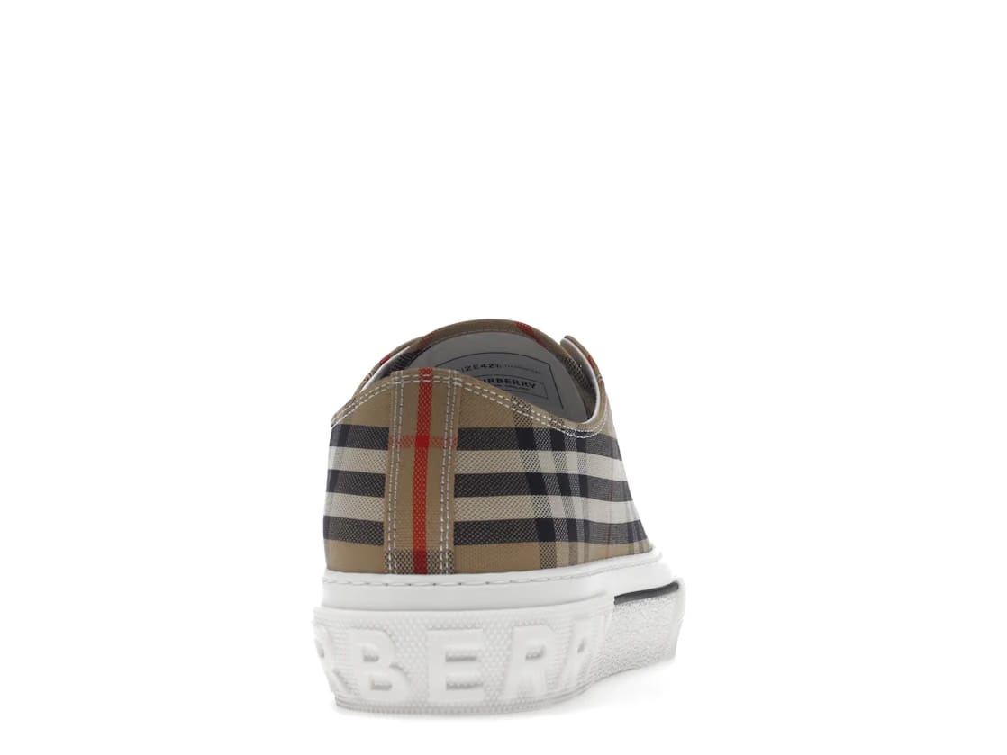 Burberry Vintage Check Cotton Sneakers Archive Beige White