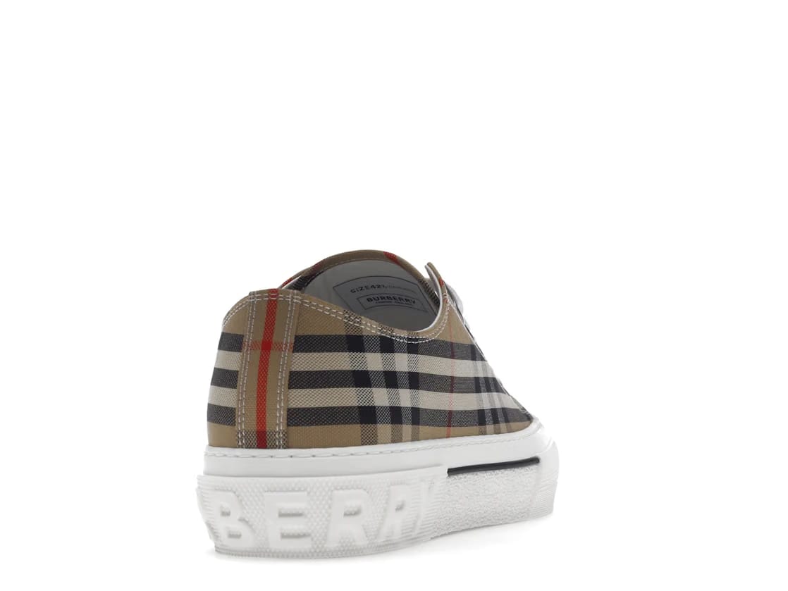 Burberry Vintage Check Cotton Sneakers Archive Beige White