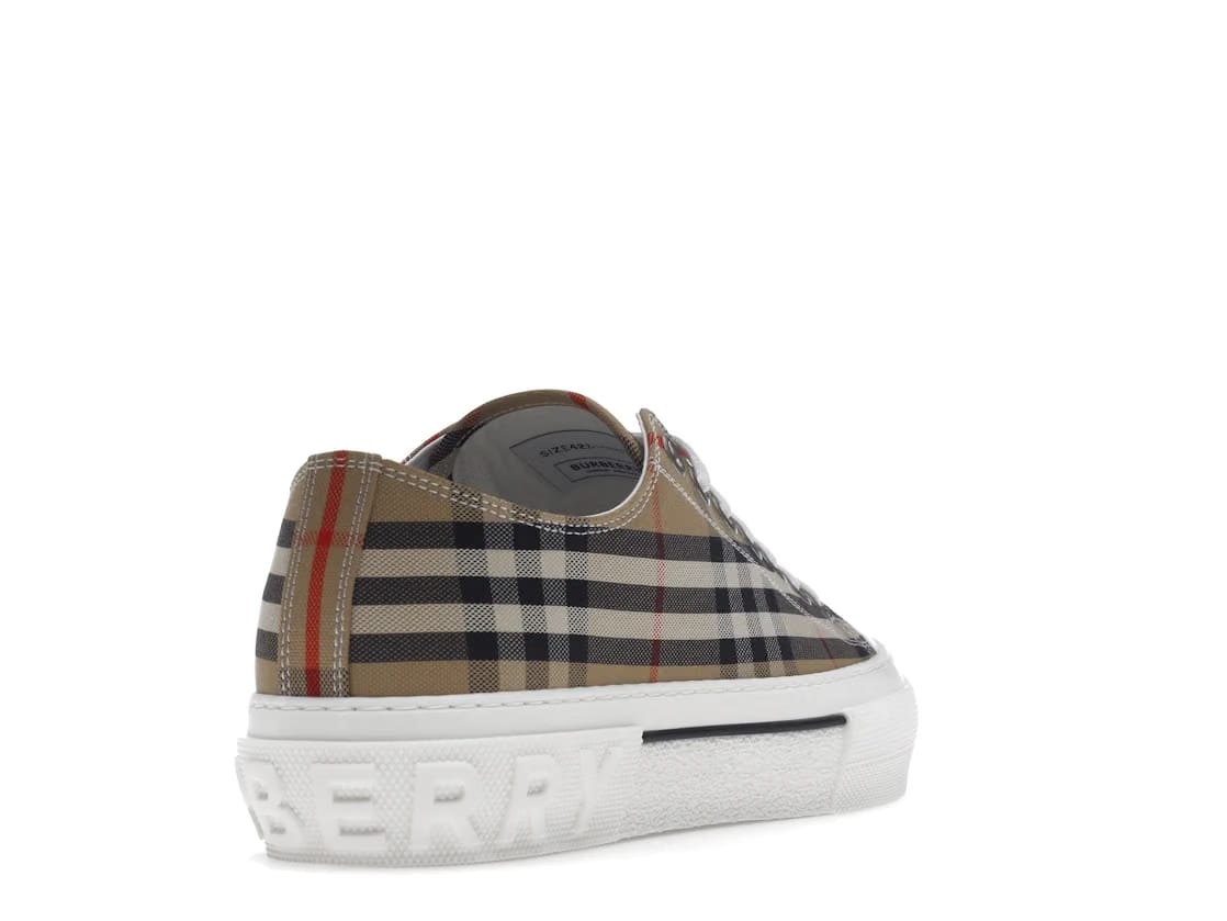 Burberry Vintage Check Cotton Sneakers Archive Beige White