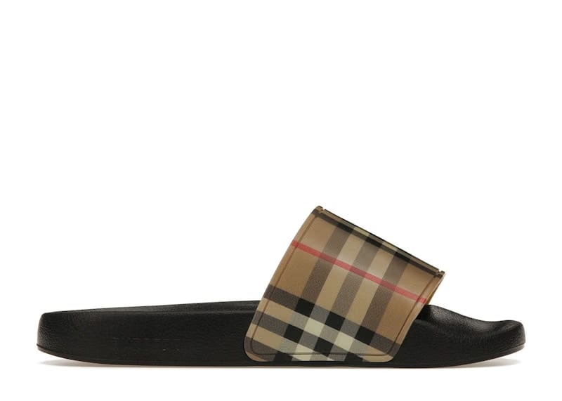 Burberry Check Print Slides Archive Beige (Women's)