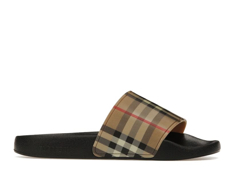 Burberry Check Print Slides Archive Beige (Women's)