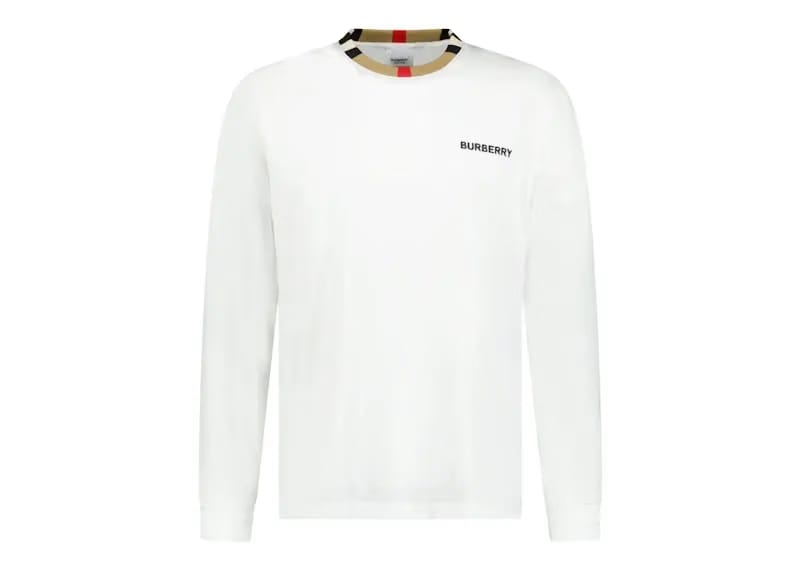 Burberry Long Sleeve Icon T-Shirt White