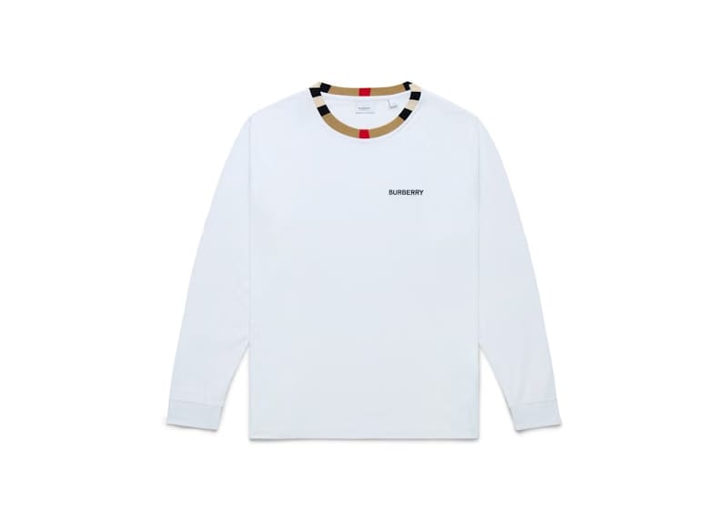 Burberry Long Sleeve Icon T-Shirt White