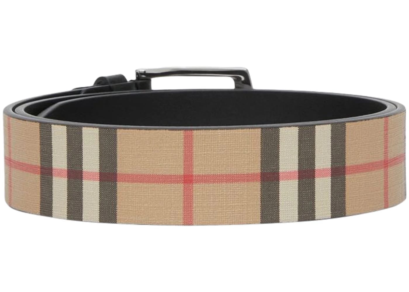 Burberry Vintage Check And Leather Belt Archive Beige/Black