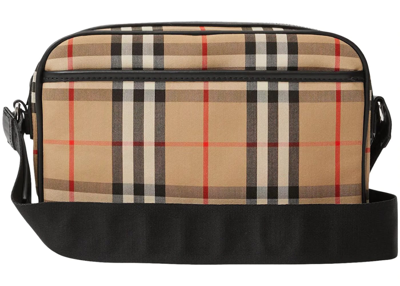 Burberry Vintage Check and Leather Crossbody Bag Archive Beige