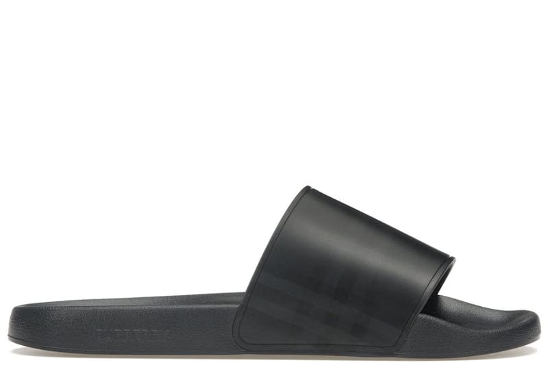 Burberry Embossed Logo Slides Dark Blue