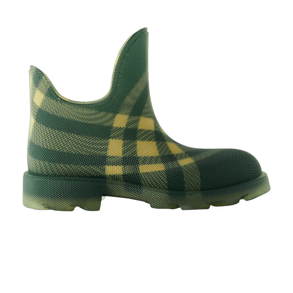 Burberry Marsh Checked Ankle Boots Green