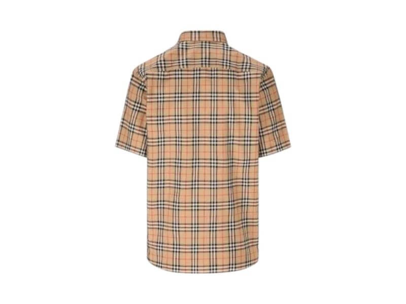 Burberry Nova-Check Pattern Cotton Shirt Archive Beige