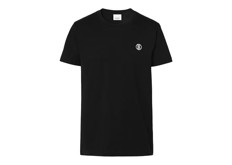 Burberry Monogram Motif Cotton T-Shirt Black/White