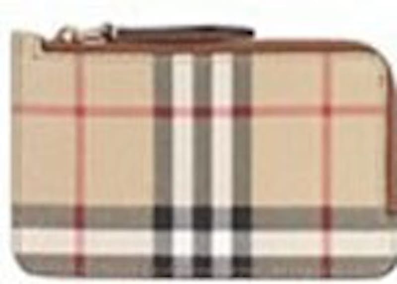 Burberry Sommerset Check Zip Card Holder Archive Beige