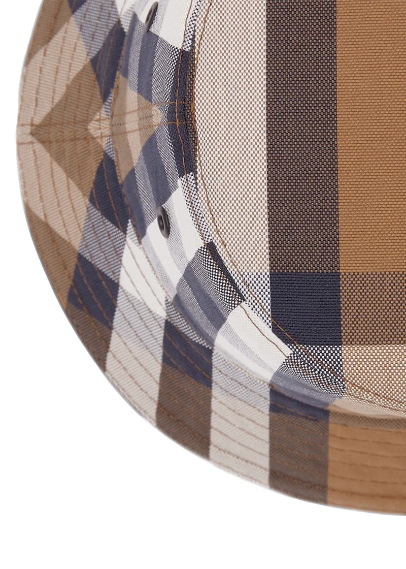 Burberry Check Cotton Canvas Bucket Hat Birch Brown