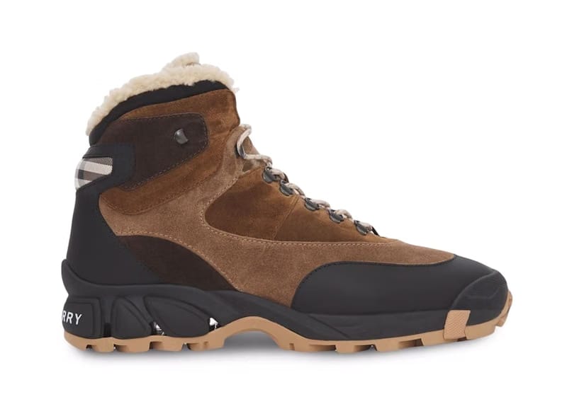 Burberry Tor Shearling Lined Black Brown