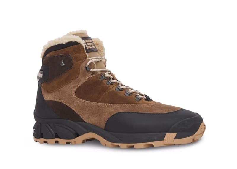 Burberry Tor Shearling Lined Black Brown