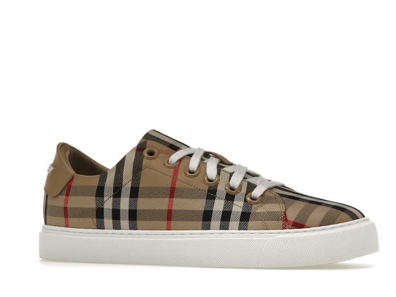 Burberry Vintage Check and Leather Sneakers Archive Beige Check Toe (Women's)