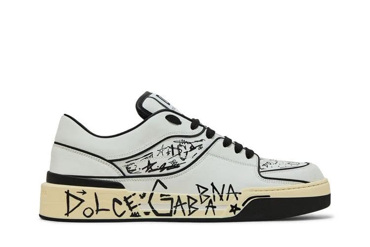 Dolce & Gabbana New Roma Low Allover Graffiti - White