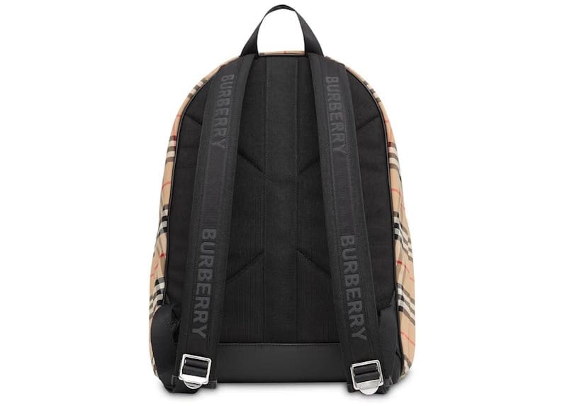 Burberry Vintage Check Nylon Backpack Archive Beige