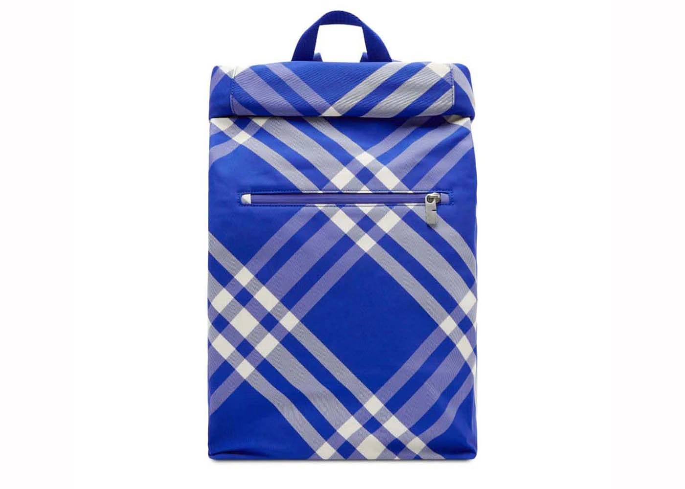 Burberry Roll Jacquard Checked Backpack Blue/White