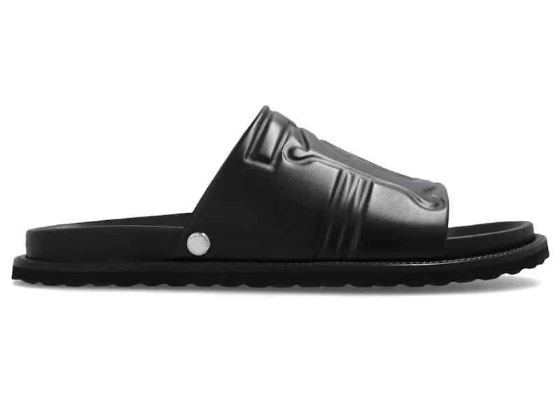 Burberry Thornton Leather Slides Black