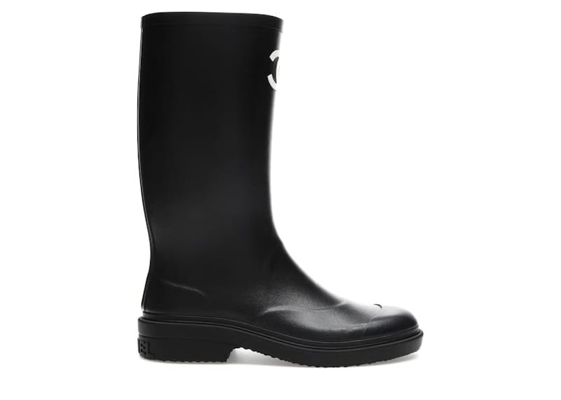 Chanel Rubber Rain Boots Black