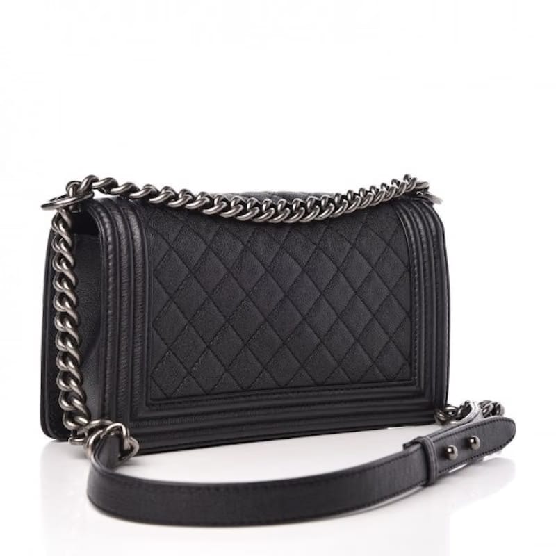 Chanel Boy Flap Quilted Medium Caviar Black