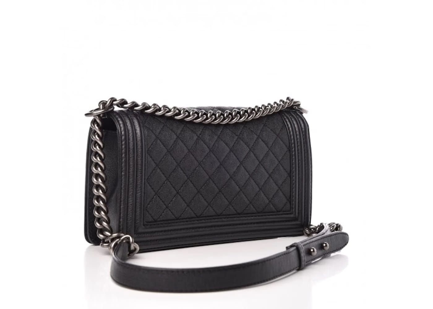 Chanel Boy Flap Quilted Medium Caviar Black