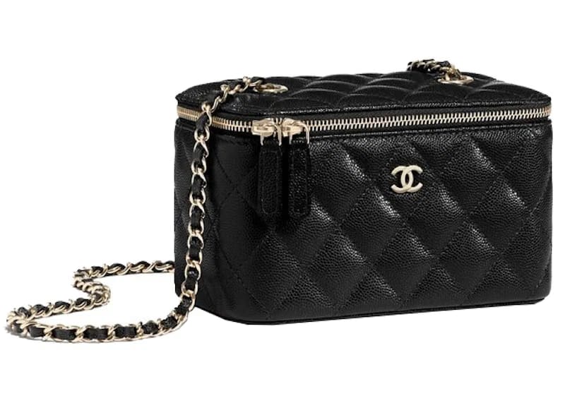Chanel Classic Vanity 22C Bag with Chain Black