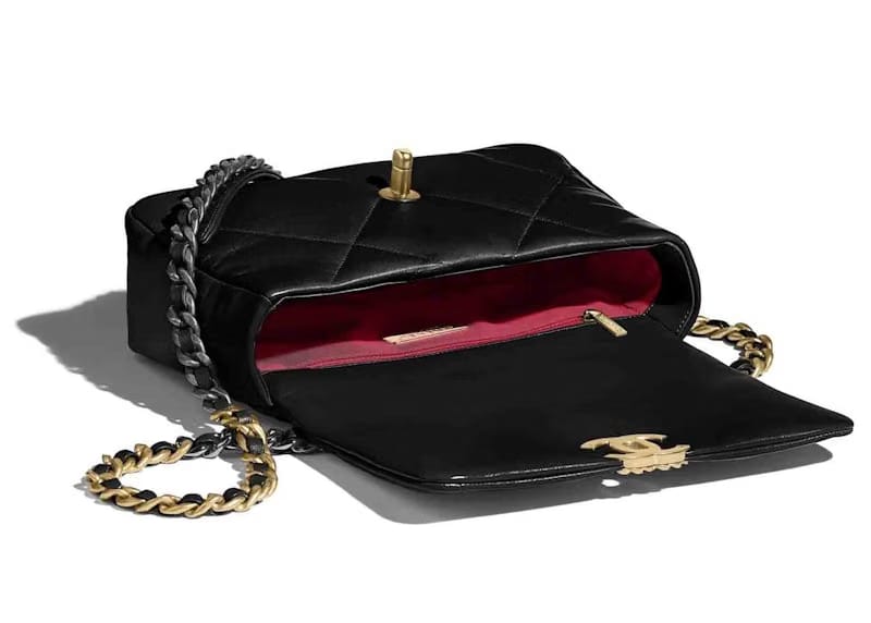 Chanel 19 Handbag Black Lambskin