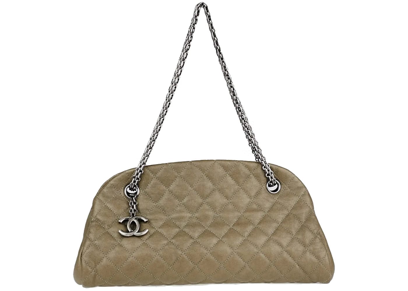 Chanel Just Mademoiselle Bowler Quilted Medium Dark Gold