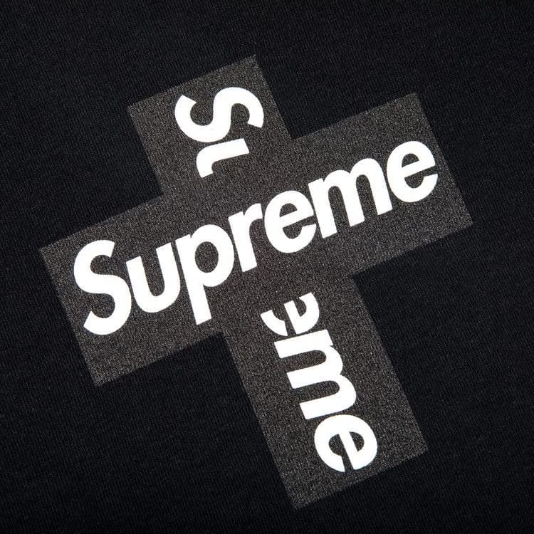 Supreme Cross Logo Black T-Shirt