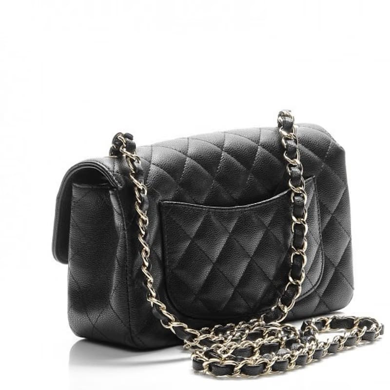 Chanel Mini Rectangular Flap Black Caviar