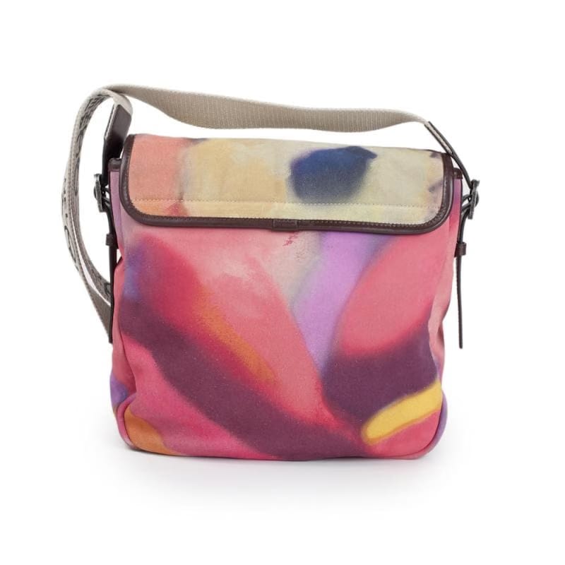 Chanel Flower Power Messenger Graffiti Printed Pink Yellow Beige