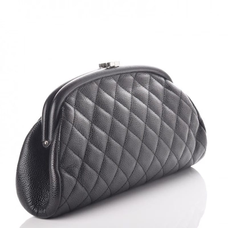 Chanel Timeless Clutch Quilted Diamond Black