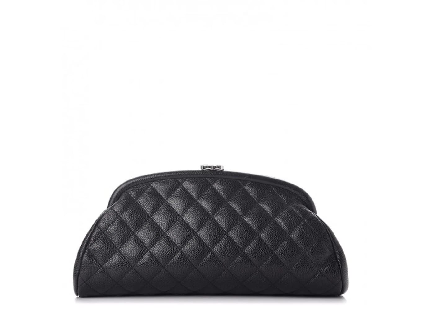 Chanel Timeless Clutch Quilted Diamond Black
