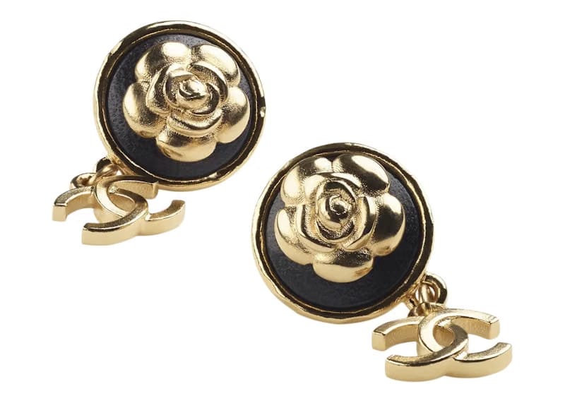 Chanel Metal Earrings AB8977 Black/Gold