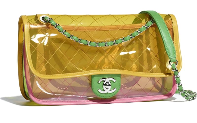 Chanel Flap Bag Transparent Pink/Yellow