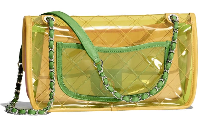 Chanel Flap Bag Transparent Pink/Yellow