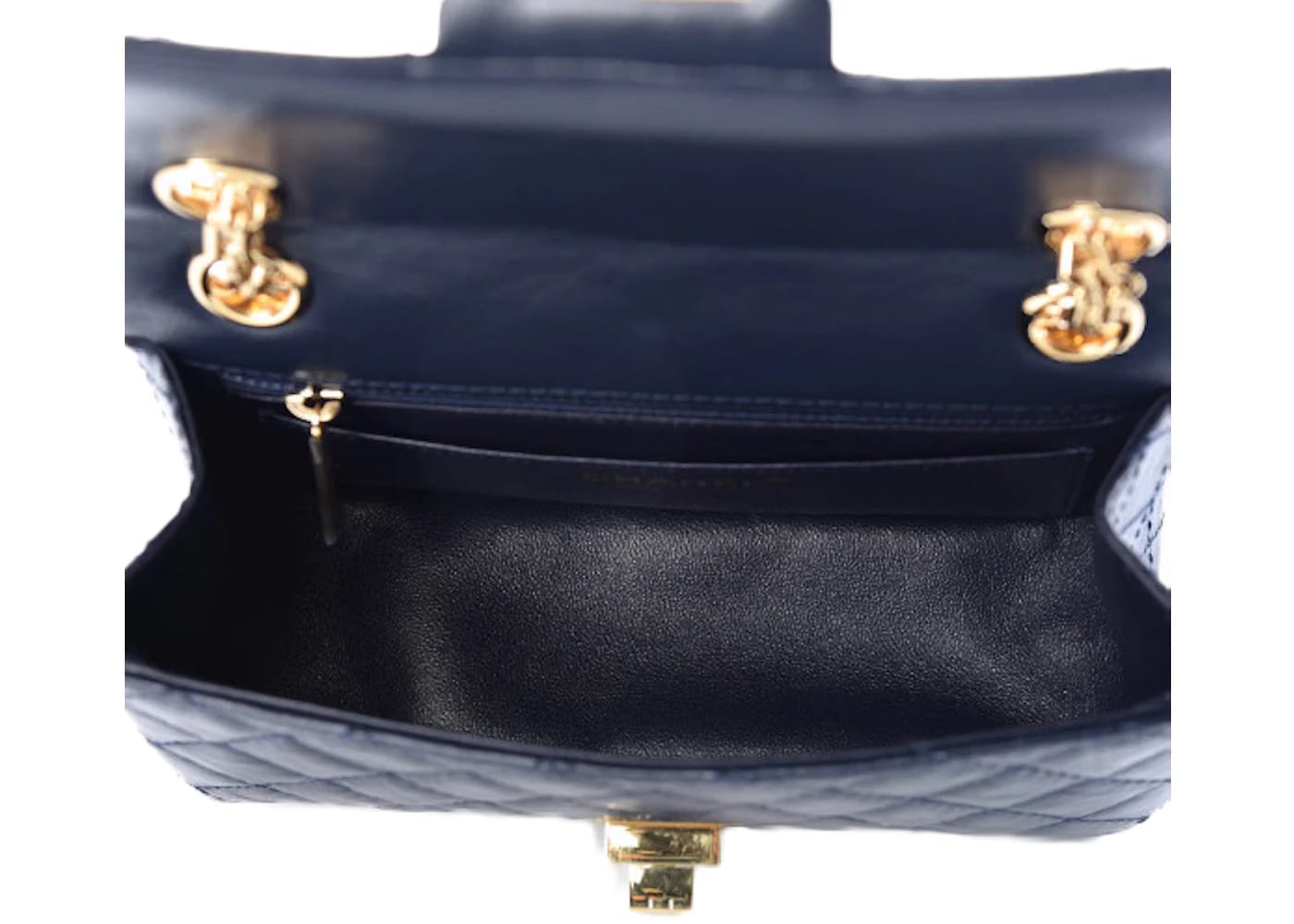 Chanel 2.55 Reissue Flap Quilted Crinkled Calfskin Gold-tone Mini Navy Blue