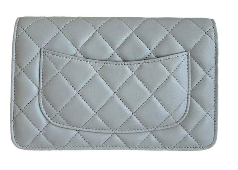 Chanel Pearl Crush Adjustable Strap WOC Light Grey (AP1450)