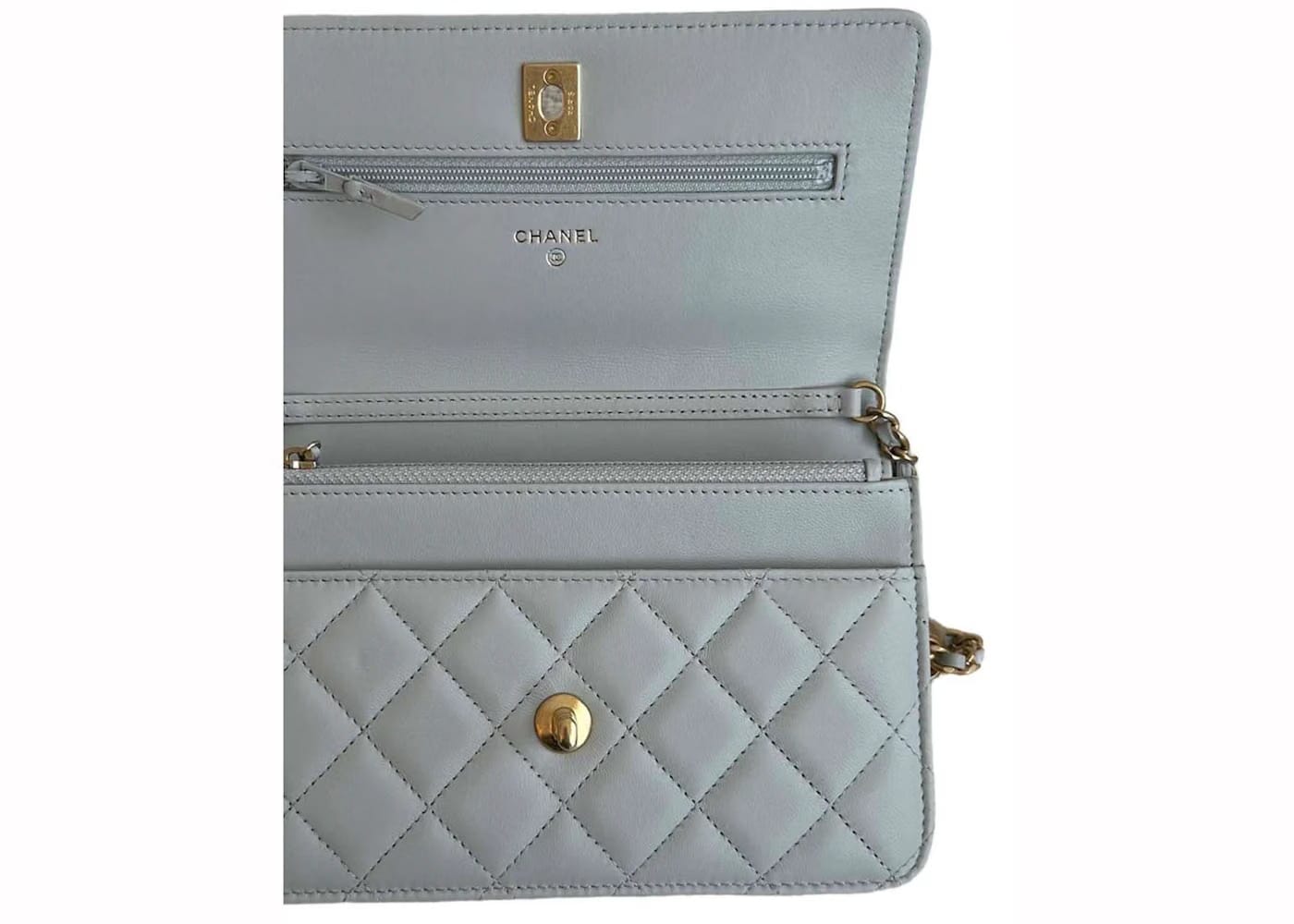 Chanel Pearl Crush Adjustable Strap WOC Light Grey (AP1450)