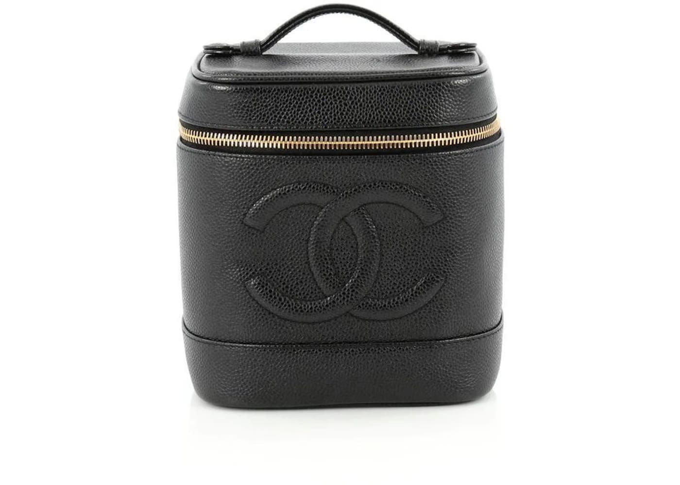 Chanel CC Cosmetic Case Tall Black
