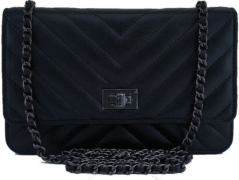 Chanel Reissue 2.55 So Black Quilted Chevron Black