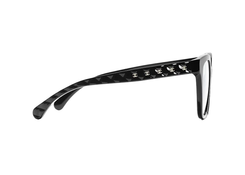 Chanel Butterfly Eyeglasses 53mm Black/Gold (3442 C622)