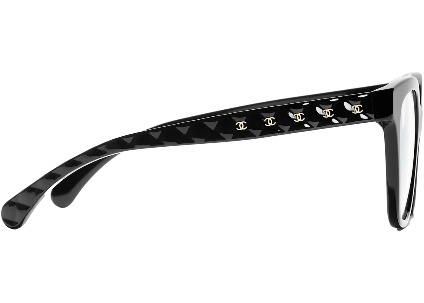 Chanel Butterfly Eyeglasses 53mm Black/Gold (3442 C622)