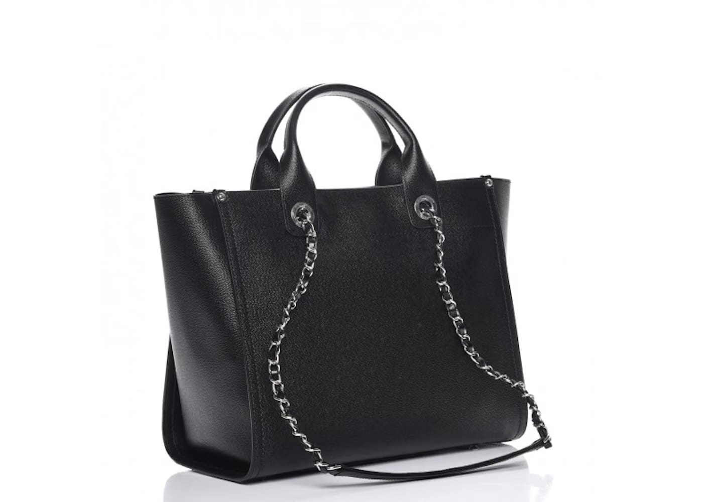 Chanel Deauville Tote Studded Small Black