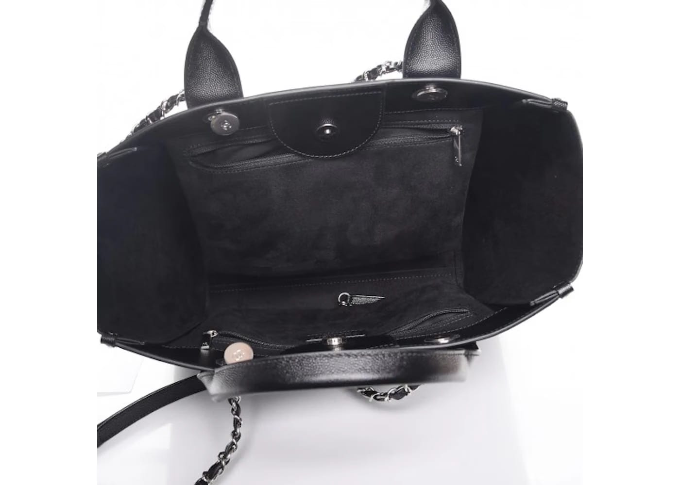 Chanel Deauville Tote Studded Small Black
