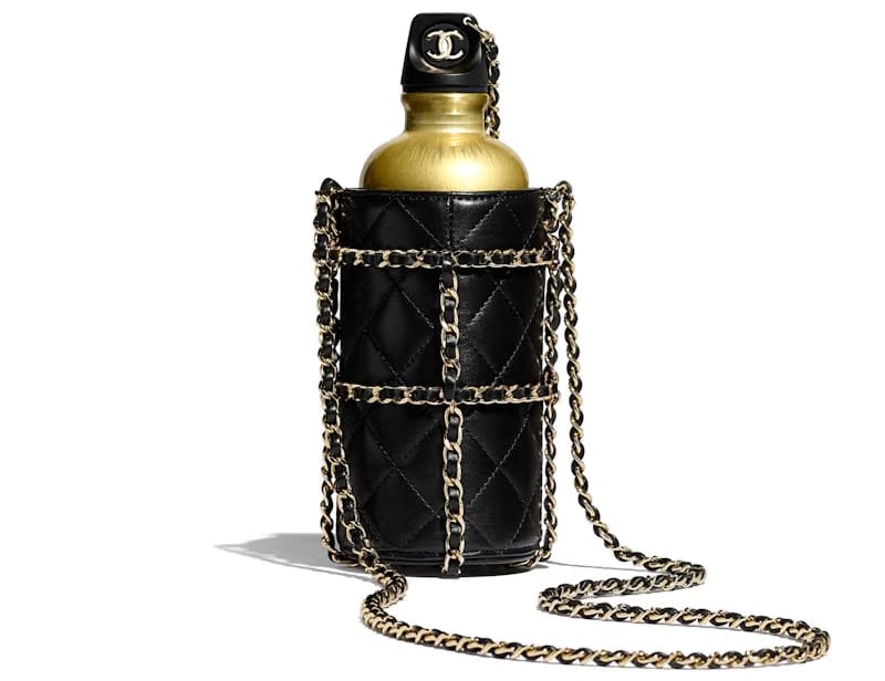 Chanel Flask Bag Quilted Lambskin Black