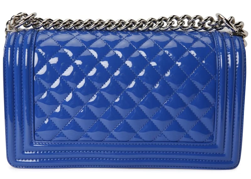Chanel Boy Flap Quilted Old Medium Royal Blue
