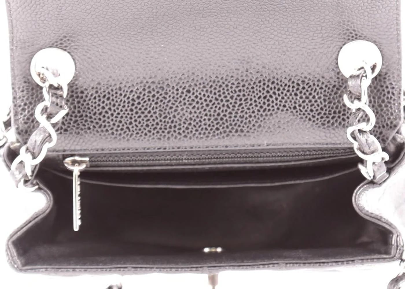 Chanel Square Single Flap Quilted Diamond Mini Caviar Black