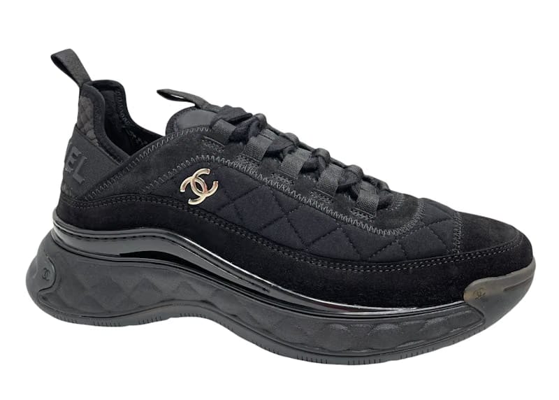 Chanel Low Top Trainer Black Suede