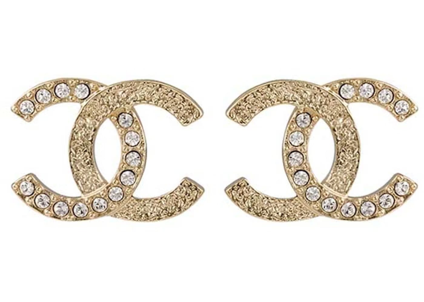 Chanel CC Logo Earrings Gold (ABA227)